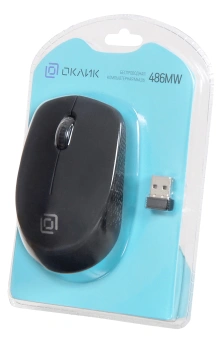 Мышь Оклик 486MW черный оптическая 1600dpi беспров. USB для ноутбука 3but (1196555) - купить недорого с доставкой в интернет-магазине