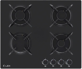 Газовая варочная поверхность Lex GVG 643A BBL черный - купить недорого с доставкой в интернет-магазине