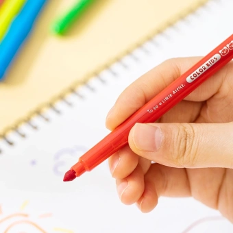 Фломастеры Deli EC161-18 Color Kids круг. конический пиш. наконечник Вентилируемый 18цв. пакет с европодвесом - купить недорого с доставкой в интернет-магазине