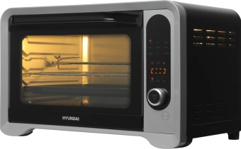 Мини-печь Hyundai MIO-HY104 35л. 1600Вт черный/серебристый - купить недорого с доставкой в интернет-магазине