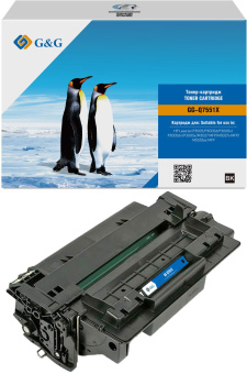 Картридж лазерный G&G GG-Q7551X черный (13000стр.) для HP LJ P3005/M3027 MFP/M3027x MFP/M3035xs MFP - купить недорого с доставкой в интернет-магазине