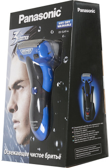 Бритва сетчатая Panasonic ES-SL41-A520 реж.эл.:3 питан.:аккум. синий/черный - купить недорого с доставкой в интернет-магазине