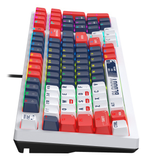 Клавиатура A4Tech Bloody S98 механическая синий/белый USB for gamer LED (SPORTS NAVY) - купить недорого с доставкой в интернет-магазине