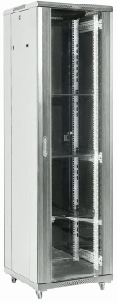 Шкаф серверный Rexant (04-4268-211) напольный 42U 600x800мм пер.дв.стекл металл 2 бок.пан. направл.под винты 800кг серый 230град. IP20 сталь - купить недорого с доставкой в интернет-магазине
