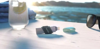 Флеш Диск Sandisk 64GB iXpand Flip SDIX90N-064G-GN6NN USB3.1 зеленый/серебристый - купить недорого с доставкой в интернет-магазине