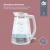 Чайник электрический Domfy DSW-EK505 1.9л. 3000Вт белый/прозрачный корпус: стекло/пластик - купить недорого с доставкой в интернет-магазине