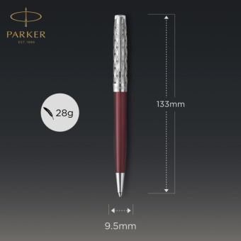 Ручка шариков. Parker Sonnet Premium K537 (CW2119783) Metal Red CT M черн. черн. подар.кор. - купить недорого с доставкой в интернет-магазине