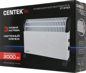 Конвектор Centek CT-6123 2000Вт белый/черный - купить недорого с доставкой в интернет-магазине