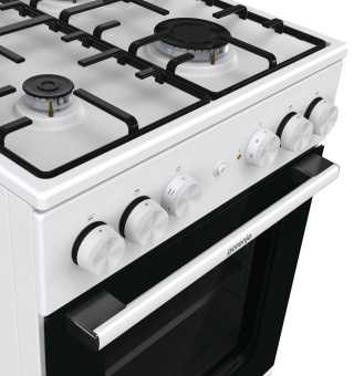 Плита Комбинированная Gorenje GK5A21WH белый/черный (стеклянная крышка) реш.сталь - купить недорого с доставкой в интернет-магазине