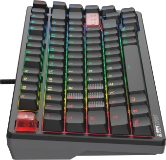 Клавиатура A4Tech MS76 механическая черный USB Multimedia for gamer LED кабель 1.8м - купить недорого с доставкой в интернет-магазине