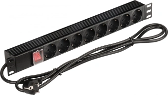 Блок распределения питания Lanmaster NM-PD16A-8XSH+S-2.0 гор.размещ. 8xSchuko базовые 16A Schuko 2м - купить недорого с доставкой в интернет-магазине