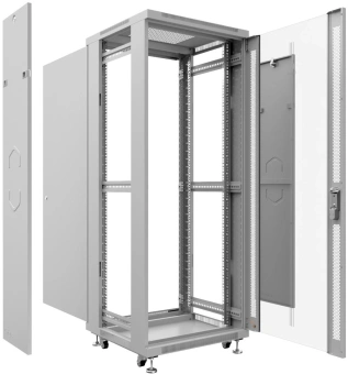 Шкаф коммутационный Cabeus (SH-05C-12U60/60) напольный 12U 600x600мм пер.дв.стекл металл 800кг серый 500мм 730мм IP20 сталь - купить недорого с доставкой в интернет-магазине