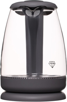 Чайник электрический Hyundai HYK-G1003 1.7л. 2200Вт серый корпус: стекло/пластик - купить недорого с доставкой в интернет-магазине