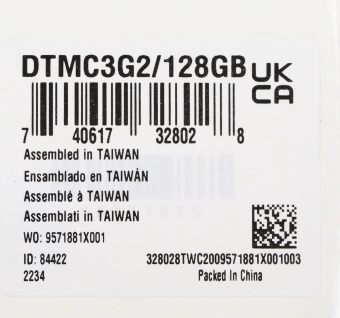Флеш Диск Kingston 128GB DataTraveler Micro DTMC3G2/128GB USB3.2 серебристый - купить недорого с доставкой в интернет-магазине