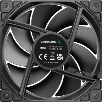 Вентилятор для корпуса Deepcool FD12 120х120x25 черный 4-pin 27.6дБ (R-FD12-BKNPN1-G) Ret - купить недорого с доставкой в интернет-магазине