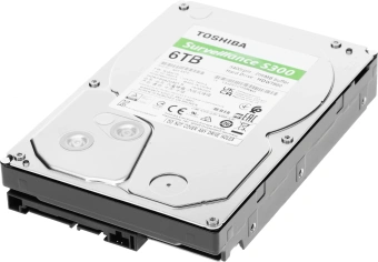 Жесткий диск Toshiba SATA-III 6TB HDWT860UZSVA Surveillance S300 (5400rpm) 256Mb 3.5" - купить недорого с доставкой в интернет-магазине