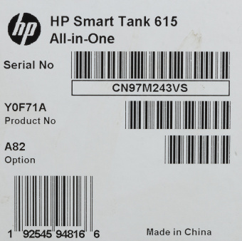МФУ струйный HP Smart Tank 615 AIO (Y0F71A) A4 WiFi черный - купить недорого с доставкой в интернет-магазине