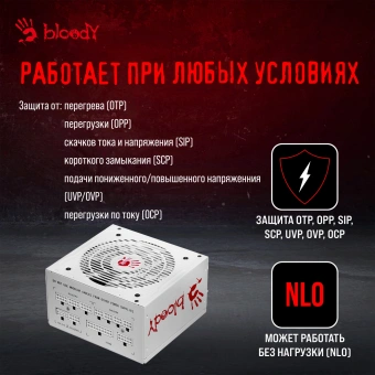 Блок питания Bloody ATX 750W BD-PS750G 80+ gold (20+4pin) APFC 120mm fan 6xSATA Cab Manag RTL - купить недорого с доставкой в интернет-магазине