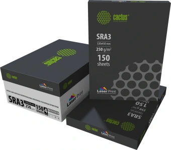 Бумага Cactus CS-LPSRA3250150 SRA3/250г/м2/белый/150л. CIE170% для лазерной печати - купить недорого с доставкой в интернет-магазине