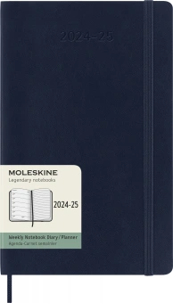 Еженедельник Moleskine ACADEMIC SOFT WKNT Large 130х210мм датир.18мес 208стр. мягкая обложка синий - купить недорого с доставкой в интернет-магазине