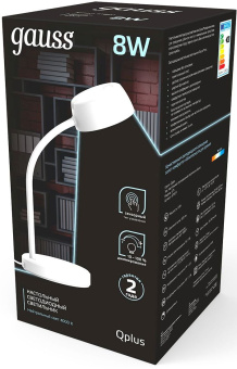 Светильник Gauss GTL601 (GT6011) настольный на подставке белый 8Вт - купить недорого с доставкой в интернет-магазине