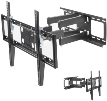Кронштейн для телевизора Kromax OPTIMA-409 черный 32"-65" макс.45кг настенный поворотно-выдвижной и наклонный - купить недорого с доставкой в интернет-магазине