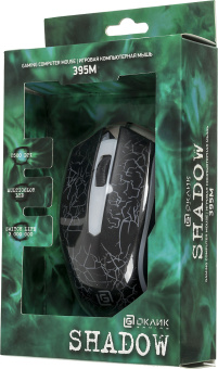 Мышь Оклик 395M SHADOW черный оптическая (1500dpi) USB для ноутбука (3but) - купить недорого с доставкой в интернет-магазине