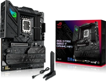 Материнская плата Asus ROG STRIX B860-F GAMING WIFI Soc-1851 Intel B860 4xDDR5 ATX AC`97 8ch(7.1) 2.5Gg RAID+HDMI - купить недорого с доставкой в интернет-магазине