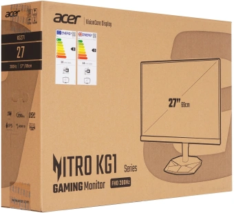 Монитор Acer 27" Nitro KG271X1bmiipx черный IPS LED 0.5ms 16:9 HDMI M/M матовая 250cd 178гр/178гр 1920x1080 200Hz FreeSync Premium DP FHD 5.7кг - купить недорого с доставкой в интернет-магазине