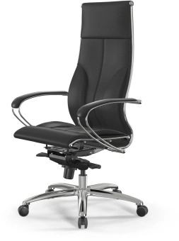 Кресло Метта Samurai Lux черный сиденье черный экокожа с подголов. крестов. металл хром - купить недорого с доставкой в интернет-магазине