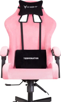 Кресло игровое Knight Terminator розовый Velvet 36 крестов. металл - купить недорого с доставкой в интернет-магазине