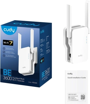 Повторитель беспроводного сигнала Cudy RE3600 BE3600 10/100/1000BASE-T белый - купить недорого с доставкой в интернет-магазине