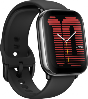 Смарт-часы Amazfit Active A2211 35.9мм 1.75" AMOLED корп.черный рем.черный разм.брасл.:135-190мм (1746349) - купить недорого с доставкой в интернет-магазине