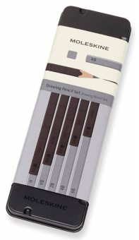Набор карандашей ч/г Moleskine DRAWING SET EW7P05GPHA мет.кор. 5 кар.H/HB/2B/4B/6B - купить недорого с доставкой в интернет-магазине