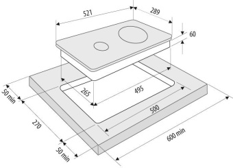 Варочная поверхность Krona Corto 30 черный - купить недорого с доставкой в интернет-магазине