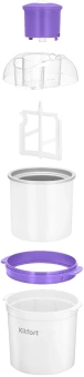 Мороженица Kitfort КТ-1847 12Вт 1500мл. фиолетовый/белый - купить недорого с доставкой в интернет-магазине