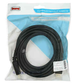 Кабель аудио-видео Buro v 1.2 DisplayPort (m)/DisplayPort (m) 5м. позолоч.конт. черный (BHP DPP_1.2-5) - купить недорого с доставкой в интернет-магазине