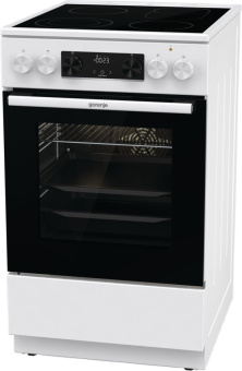 Плита Электрическая Gorenje GECS5C70WA белый/черный стеклокерамика (без крышки) - купить недорого с доставкой в интернет-магазине