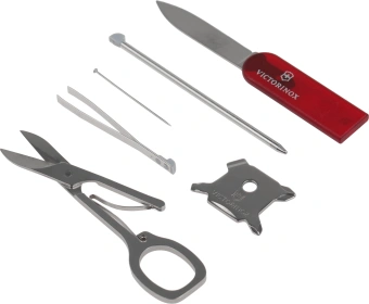 Швейцарская карта Victorinox SwissCard Lite (0.7300.T) красный полупрозрачный коробка подарочная - купить недорого с доставкой в интернет-магазине
