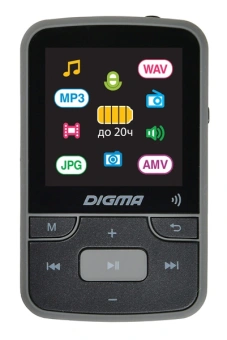 Плеер Hi-Fi Flash Digma Z4 BT 16Gb черный/1.5"/FM/microSDHC/clip - купить недорого с доставкой в интернет-магазине