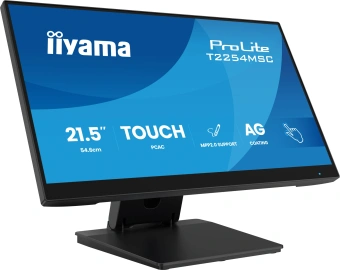Монитор Iiyama 21.5" ProLite T2254MSC-B2AG черный IPS LED 4ms 16:9 HDMI M/M глянцевая HAS 1300:1 300cd 178гр/178гр 1920x1080 100Hz DP FHD USB Touch 2.9кг - купить недорого с доставкой в интернет-магазине