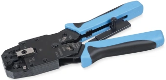 Инструмент обжимной Cabeus HT-2008AR для RJ-45/RJ-12/RJ-11 черный/синий - купить недорого с доставкой в интернет-магазине