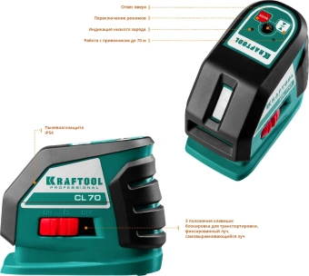 Нивелир лазерн. Kraftool 34660-4 цв.луч. красный 2луч. - купить недорого с доставкой в интернет-магазине