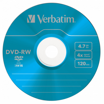 Диск DVD-RW Verbatim 4.7Gb 4x Slim case (5шт) Color (43563) - купить недорого с доставкой в интернет-магазине
