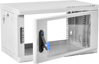 Шкаф коммутационный ЦМО (ШРН-6.500) напольный 6U 599x529мм пер.дв.стекл 200кг серый 470мм 14кг 180град. 346мм IP20 металл - купить недорого с доставкой в интернет-магазине