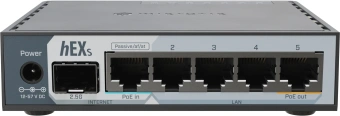 Роутер MikroTik hEX S (2025) (E60IUGS) 10/100/1000BASE-TX/SFP - купить недорого с доставкой в интернет-магазине