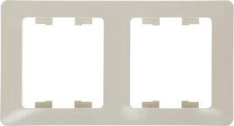 Рамка Schneider Electric Glossa GSL000206 накладная 2x вертикальный монтаж пластик бежевый - купить недорого с доставкой в интернет-магазине