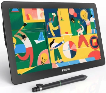 Графический планшет-монитор Parblo Coast16 Pro Gen 2 USB Type-C черный - купить недорого с доставкой в интернет-магазине