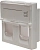 Панель Suprlan 10-0302-1 лицевая со шторкой 45x45 2xKeystone ABS пластик белый