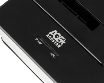 Док-станция для HDD AgeStar 3UBT7 SATA III USB3.0 пластик/алюминий серебристый 1 - купить недорого с доставкой в интернет-магазине